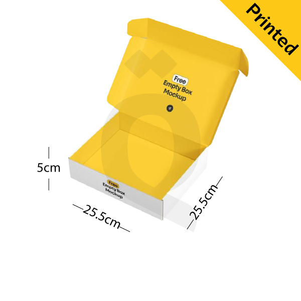 [500175] Paper Box 350gm two Side Printed 25.5x25.5x5h