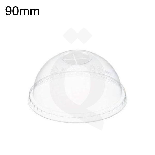 90mm PET Plastic Dome Lid X Hole 1000/ctn