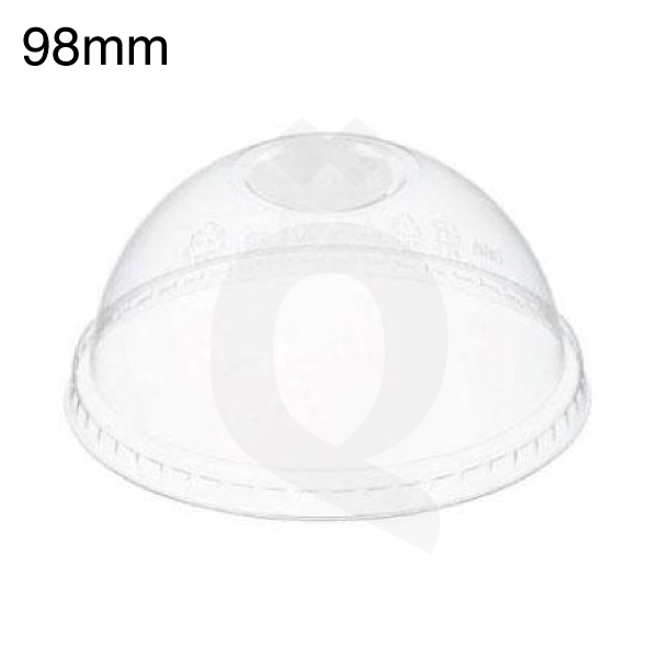 98mm PET Plastic Dome Lid No Hole 1000/ctn