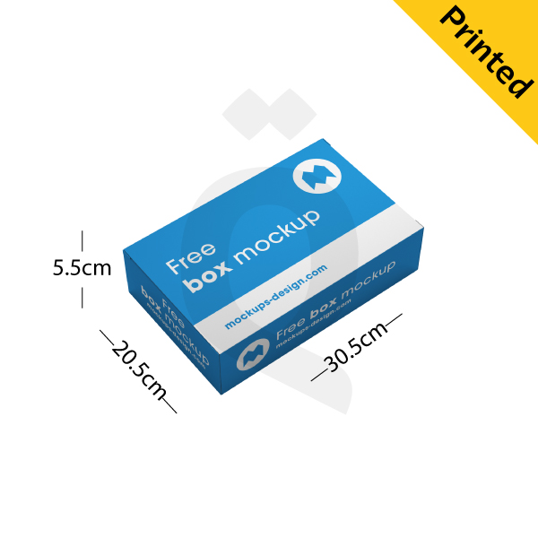 [500228] White Paper Box Printed With Lamination 350gm Size 30.5x20.5x5.5cm