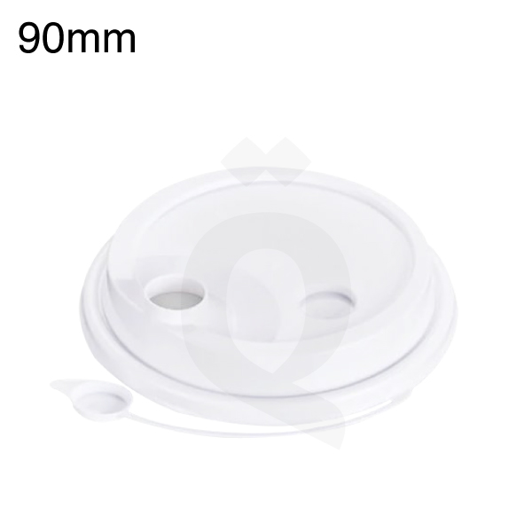 [002025] 90mm PP Plastic Matte White Lid Connected 1000/ctn