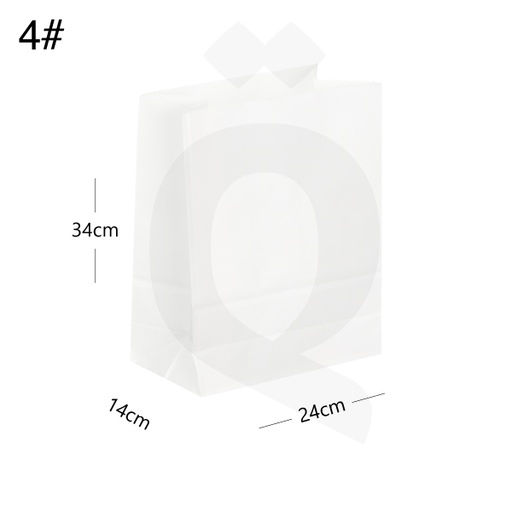 [003015] #4 White Paper No Handle Bag Size 24x14x34cm 200/ctn