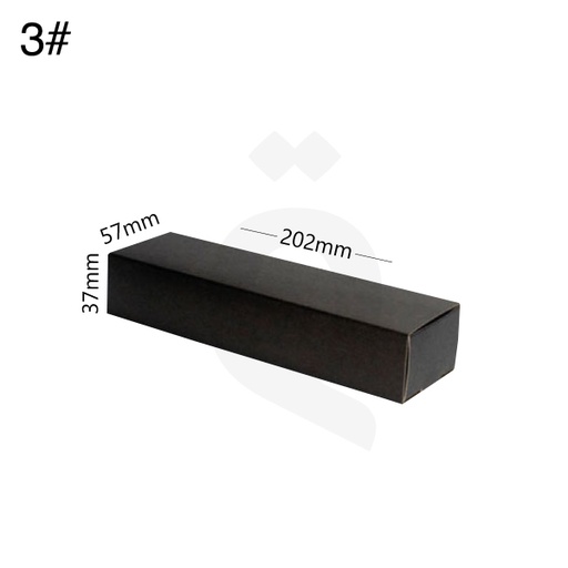 [004047] #3 Drawer Black - Kraft Paper Box 202*57*37H mm 500/ctn