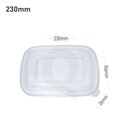 [004073] 230mm PET Plastic Sugarcane Bowl Lid 300/ctn