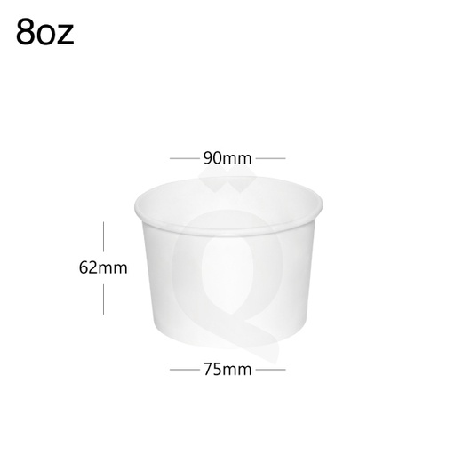 [005013] 8oz White Paper Soup Cup 500/ctn