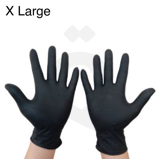 [008010] X Large Black Vinyl Gloves 1000/ctn