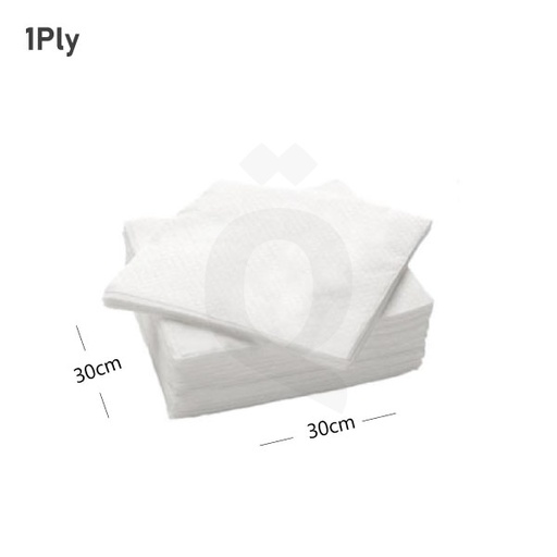 [009002] White Paper Napkin 30x30cm 1Ply 4000/ctn