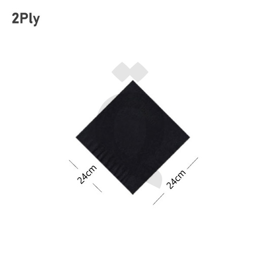 [009009] Black Paper Napkin 24x24cm 2Ply 2000pcs