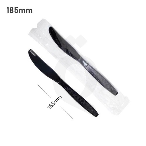 [009017] Premium Black PS Plastic Knife Film Wrap 1000/ctn