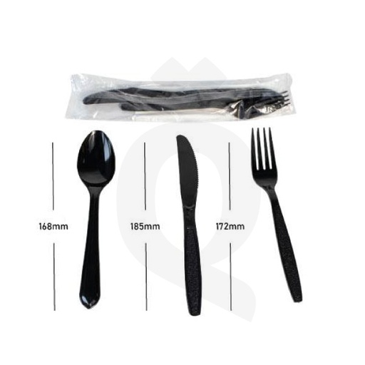 [009019] PS Plastic Black Food Kit VIP Film Wrap 500/ctn