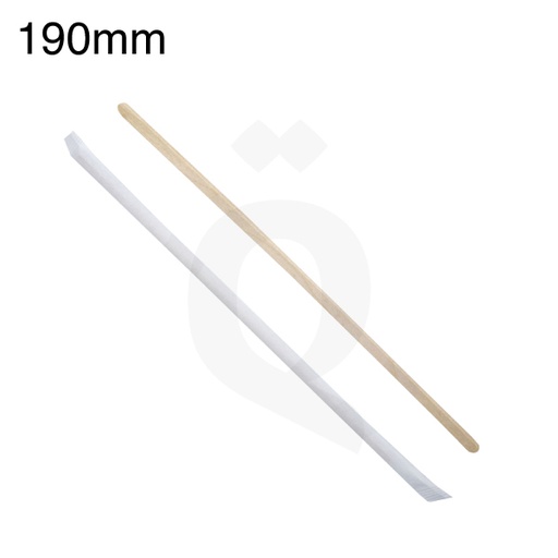 [001060] 190mm Wooden Coffee Stirrer Paper Wrap 2000/ctn