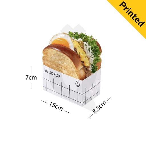 [500080] White Paper Box Printed 350gm Size 15*8.5*7cm