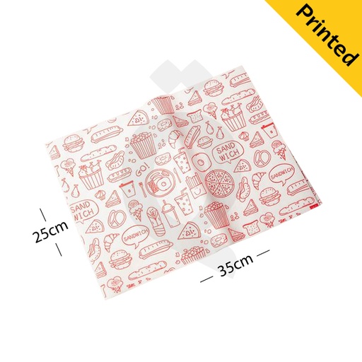 [500124] Butter Paper Printed 35x25cm