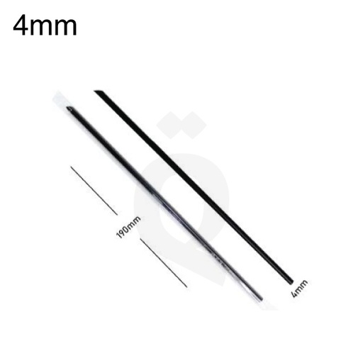 [002033] 4*190mm Black Spike Straw Film Wrap 4000/Ctn